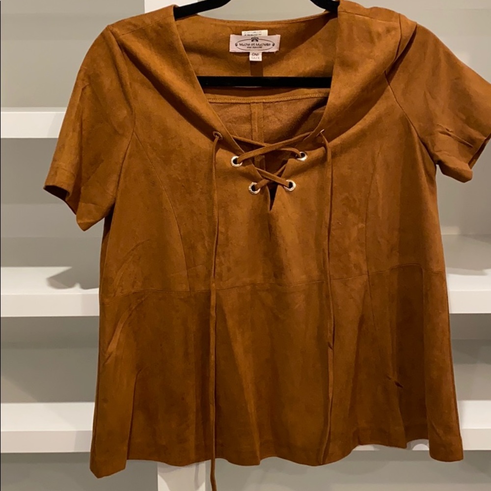 Women’s faux suede top